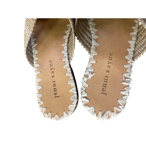 Jenni Kayne Sandals Raffia Crossover Natural Womens 36 US 6 Used *Damage - Picture 5 of 9